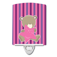 Load image into Gallery viewer, Baby Girl Bear with Star Ceramic Night Light BB8615CNL