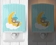 Load image into Gallery viewer, Baby Boy Bear Sleeping Ceramic Night Light BB8616CNL