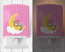 Load image into Gallery viewer, Baby Girl Bear Sleeping Ceramic Night Light BB8617CNL