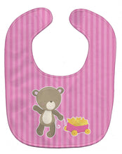 Load image into Gallery viewer, Baby Girl Bear Wagon Baby Bib BB8619BIB