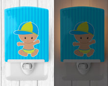 Load image into Gallery viewer, Beach Baby Boy with Hat Ceramic Night Light BB8651CNL