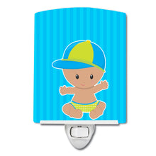 Load image into Gallery viewer, Beach Baby Boy with Hat Ceramic Night Light BB8651CNL