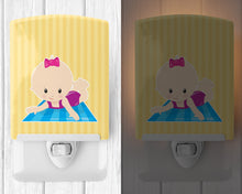 Load image into Gallery viewer, Beach Baby Girl on Mat Ceramic Night Light BB8657CNL