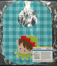 Load image into Gallery viewer, Christmas Brunette Boy Elf Baby Bib BB8667BIB