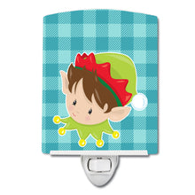Load image into Gallery viewer, Christmas Brunette Boy Elf Ceramic Night Light BB8667CNL