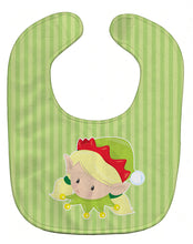 Load image into Gallery viewer, Christmas Blonde Girl Elf Baby Bib BB8674BIB