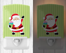 Load image into Gallery viewer, Christmas Santa Claus and Stripes Ceramic Night Light BB8681CNL