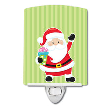 Load image into Gallery viewer, Christmas Santa Claus and Stripes Ceramic Night Light BB8681CNL