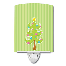 Load image into Gallery viewer, Holiday Christmas Tree and Stripes Ceramic Night Light BB8682CNL