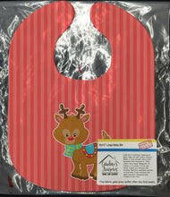 Load image into Gallery viewer, Christmas Reindeer and Stripes Baby Bib BB8683BIB