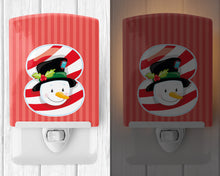 Load image into Gallery viewer, Christmas Month 8 Snowman Ceramic Night Light BB8694CNL