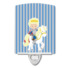 Load image into Gallery viewer, Blonde Boy Prince on Horse #2 Ceramic Night Light BB8749CNL