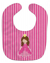 Load image into Gallery viewer, Brunette Girl Princess Baby Bib BB8752BIB