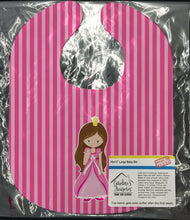 Load image into Gallery viewer, Brunette Girl Princess Baby Bib BB8756BIB