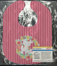 Load image into Gallery viewer, Unicorn and Flowers Baby Bib BB8772BIB