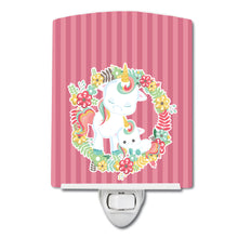 Load image into Gallery viewer, Unicorn and Flowers Ceramic Night Light BB8772CNL