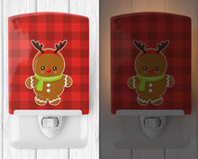 Load image into Gallery viewer, Christmas Gingerbread Reindeer Ceramic Night Light BB8776CNL