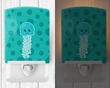 Load image into Gallery viewer, Ocean Jellyfish Blue Ceramic Night Light BB8796CNL