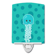 Load image into Gallery viewer, Ocean Jellyfish Blue Ceramic Night Light BB8796CNL