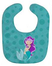 Load image into Gallery viewer, Beach Mermaid Purple Hair Baby Bib BB8826BIB