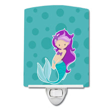Load image into Gallery viewer, Beach Mermaid Purple Hair Ceramic Night Light BB8826CNL