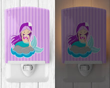 Load image into Gallery viewer, Beach Mermaid Purple Hair #3 Ceramic Night Light BB8831CNL