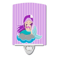 Load image into Gallery viewer, Beach Mermaid Purple Hair #3 Ceramic Night Light BB8831CNL