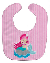 Load image into Gallery viewer, Beach Mermaid Pink Hair Baby Bib BB8832BIB