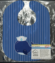 Load image into Gallery viewer, Nautical Whale Blue Baby Bib BB8884BIB