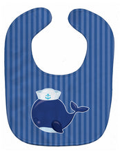 Load image into Gallery viewer, Nautical Whale Blue Baby Bib BB8884BIB