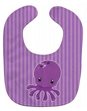 Load image into Gallery viewer, Nautical Purple Octopus Baby Bib BB8904BIB