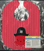 Load image into Gallery viewer, Nautical Pirate Octopus Red Baby Bib BB8918BIB