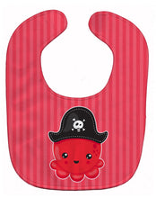 Load image into Gallery viewer, Nautical Pirate Octopus Red Baby Bib BB8918BIB