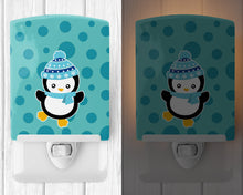 Load image into Gallery viewer, Christmas Penquin #2 Ceramic Night Light BB8940CNL