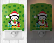 Load image into Gallery viewer, Christmas Penquin Presents Ceramic Night Light BB8945CNL