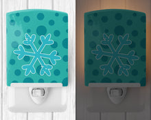 Load image into Gallery viewer, Christmas Snowflake Blue Ceramic Night Light BB8949CNL