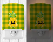 Load image into Gallery viewer, Pineapple Moustache Face Ceramic Night Light BB8962CNL