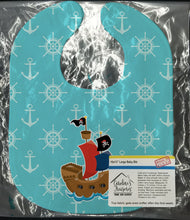 Load image into Gallery viewer, Pirate Ship Blue Baby Bib BB8968BIB