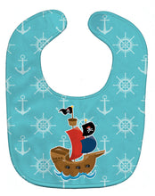 Load image into Gallery viewer, Pirate Ship Blue Baby Bib BB8968BIB