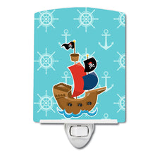 Load image into Gallery viewer, Pirate Ship Blue Ceramic Night Light BB8968CNL
