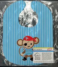 Load image into Gallery viewer, Pirate Monkey Blue Baby Bib BB8972BIB