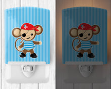 Load image into Gallery viewer, Pirate Monkey Blue Ceramic Night Light BB8972CNL