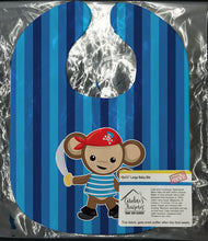 Load image into Gallery viewer, Pirate Monkey Blue Baby Bib BB8977BIB