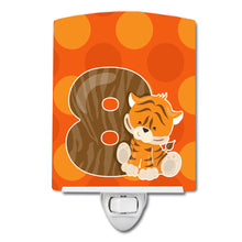 Load image into Gallery viewer, Zoo Number 8 Tiger Ceramic Night Light BB9015CNL