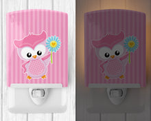Load image into Gallery viewer, Girl Bird with Flower Pink Ceramic Night Light BB9049CNL