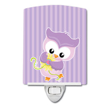 Load image into Gallery viewer, Girl Bird with Flowers Purple Ceramic Night Light BB9050CNL