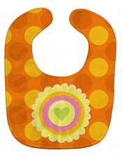 Load image into Gallery viewer, Heart Flower Orange Baby Bib BB9051BIB