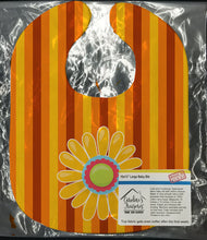 Load image into Gallery viewer, Heart Flower Orange Baby Bib BB9053BIB