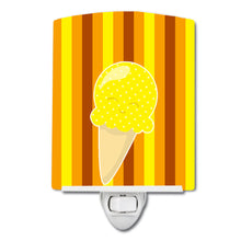Load image into Gallery viewer, Ice Cream Cone Yellow Ceramic Night Light BB9063CNL