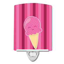 Load image into Gallery viewer, Ice Cream Cone Pink Ceramic Night Light BB9064CNL